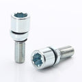 Set of 20 SILVER Changeable star bolts 12x1,25 + Key
