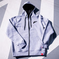 JR Unisex Zip Hoodie Logo Lys Grå Størrelse S