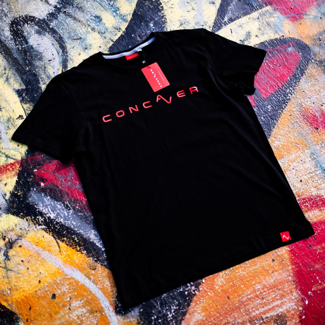 Concaver Herre T-Shirt Logo Sort Størrelse S