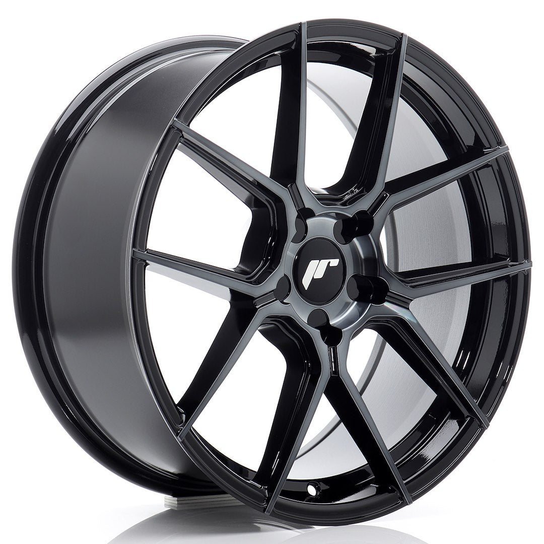 Japan Racing JR30 Black Machined w/ Tinted Face