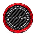 Concaver Premium Center Cap - Classic Carbon - Red Anodized