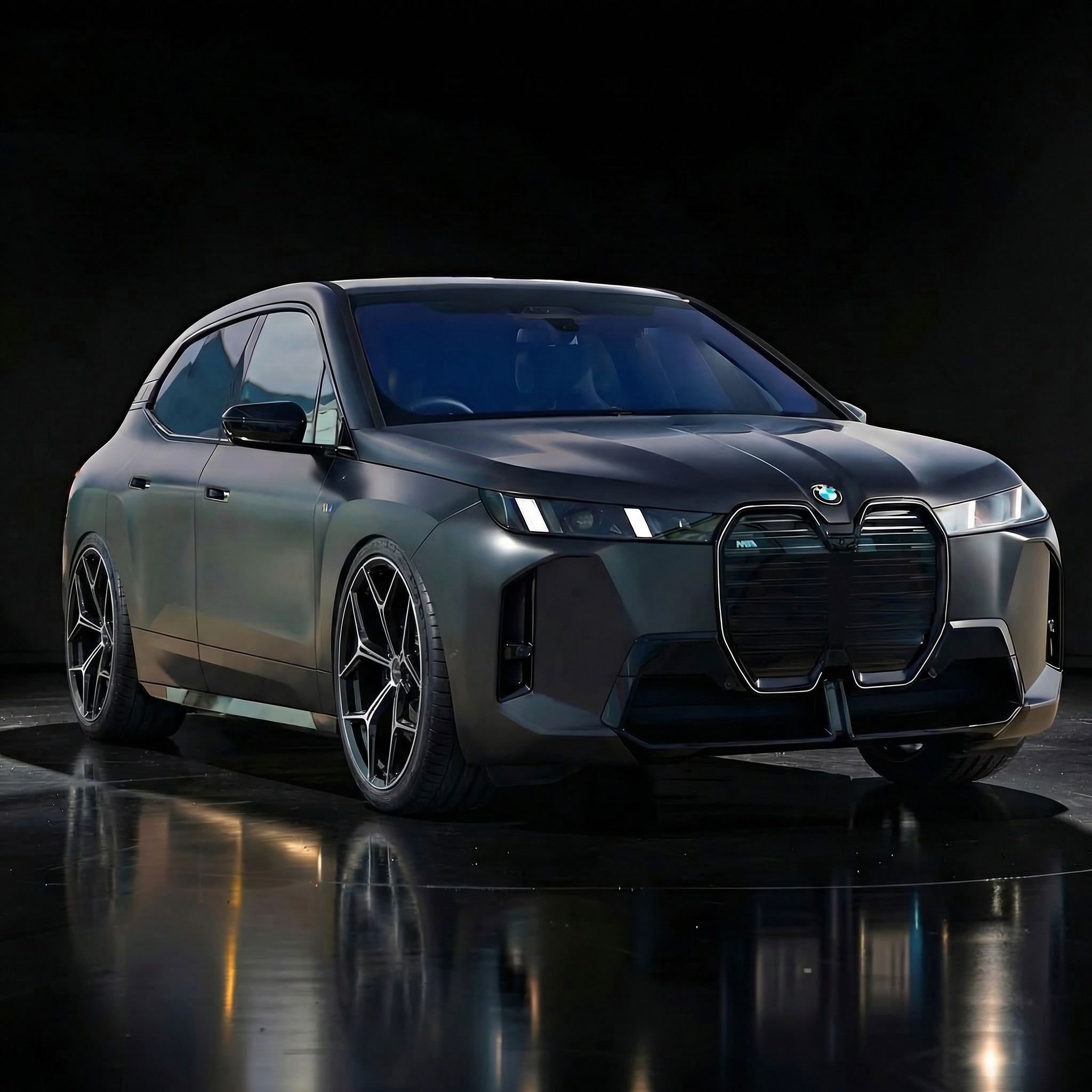 BMW iX – Forged Revolution Y 22” Gloss Black Macined face (Komplett felgsett med dekk – demo)