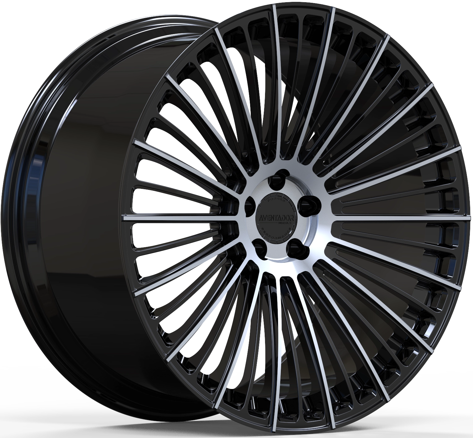 Aventador Wheels Forged Bladecore Black Gloss Polished