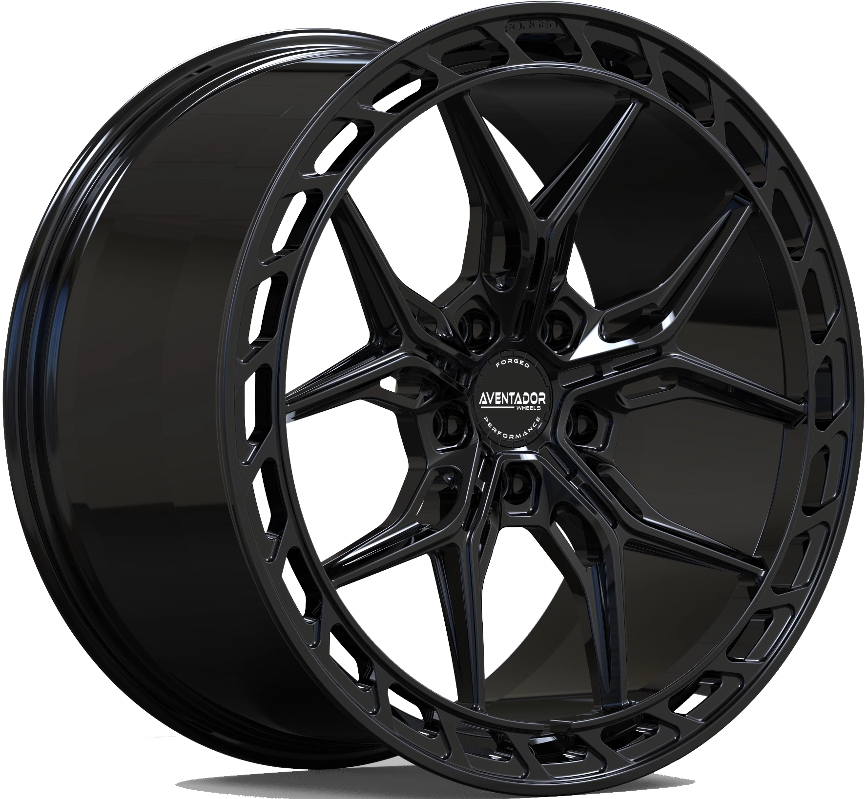 Aventador Wheels Forged Bullet Air Gloss Black