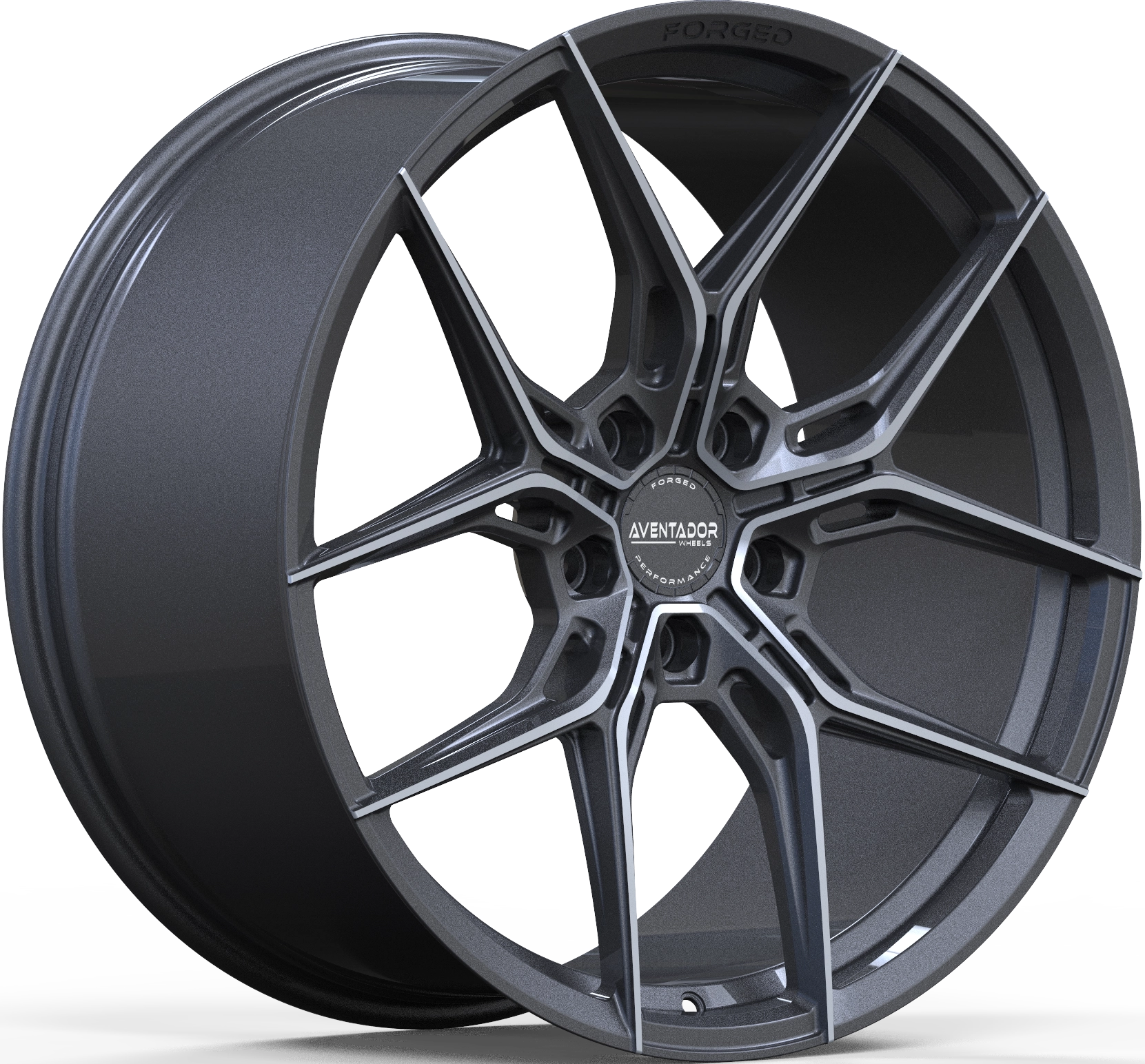 Aventador Wheels Forged Bullet Carbon Gloss Polished