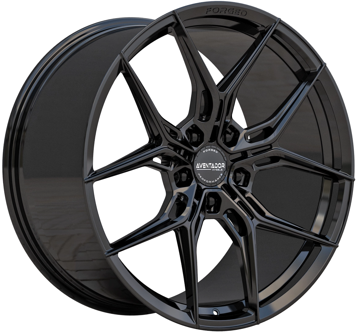 Porsche Taycan og Audi GT – Forged BulletY 22"/23" Gloss Black (komplett felgsett)