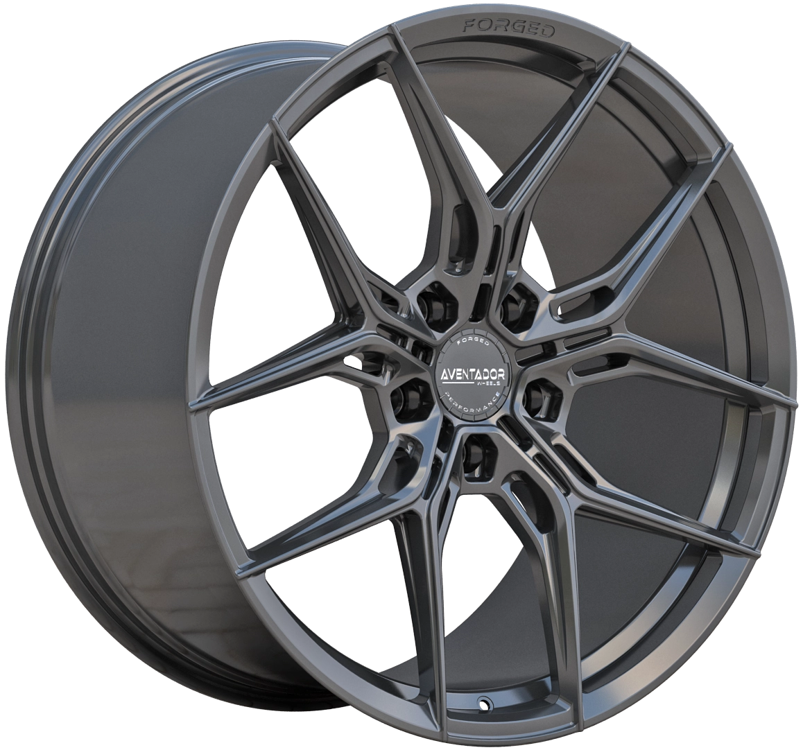 BMW 5-serie (G30,G31) från 2016-2026 - Hybrid Forged Stealth Gloss Black Staggered 20" Fälgset