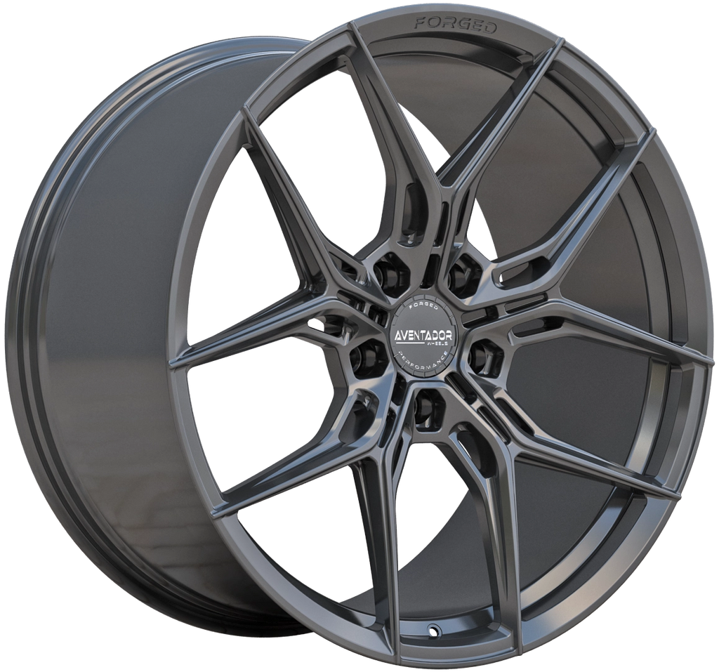 BMW 5-serie (G30,G31) från 2016-2026 - Hybrid Forged Stealth Gloss Black Staggered 20" Fälgset