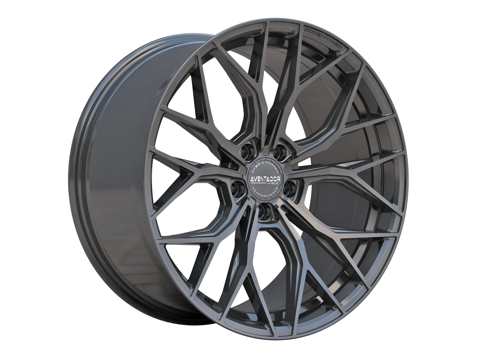 Tesla Model S (passar alla) - Hybrid Forged Stealth Gloss Carbon Staggered 20" Fälgsats
