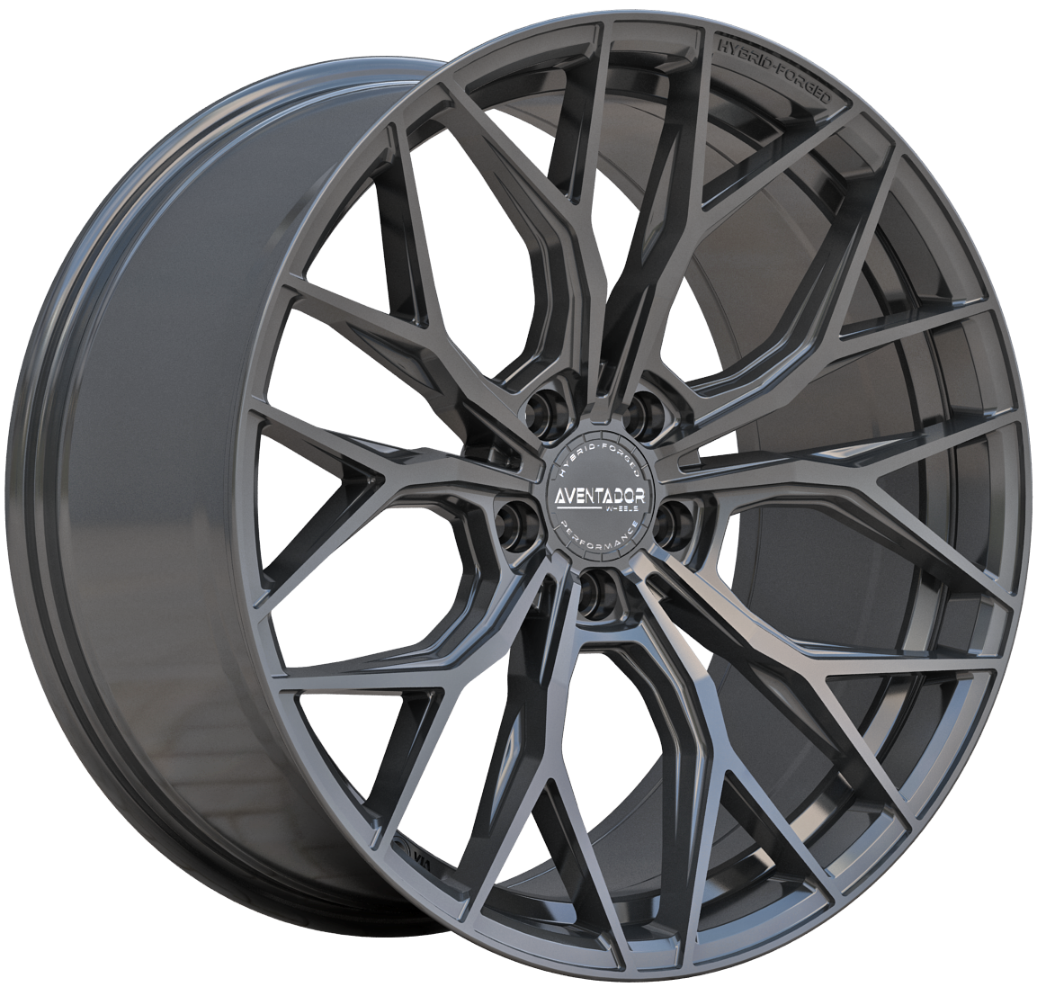 Aventador Hjul Hybrid-Forged Stealth Gloss Carbon