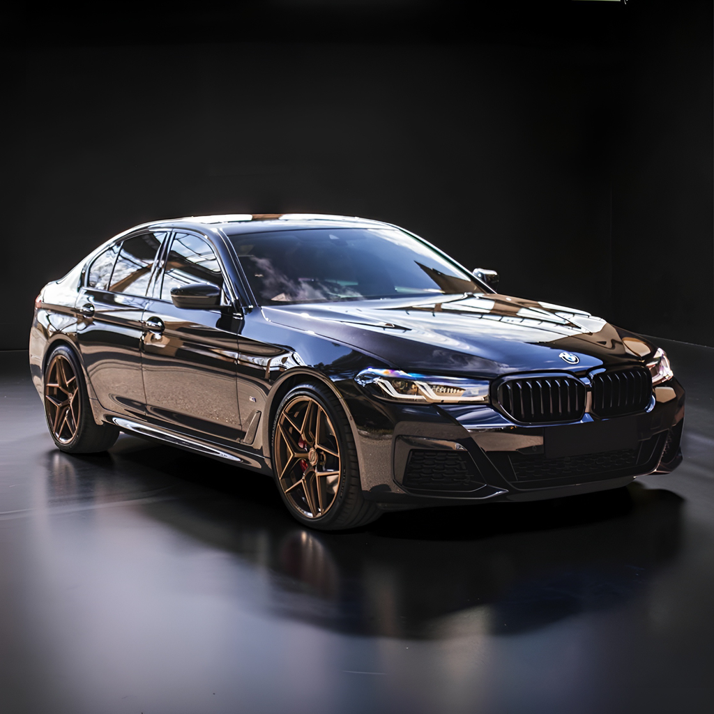 BMW 5-serie (G30,G31) från 2016-2026 - Hybrid Forged Stealth Gloss Black Staggered 20" Fälgset