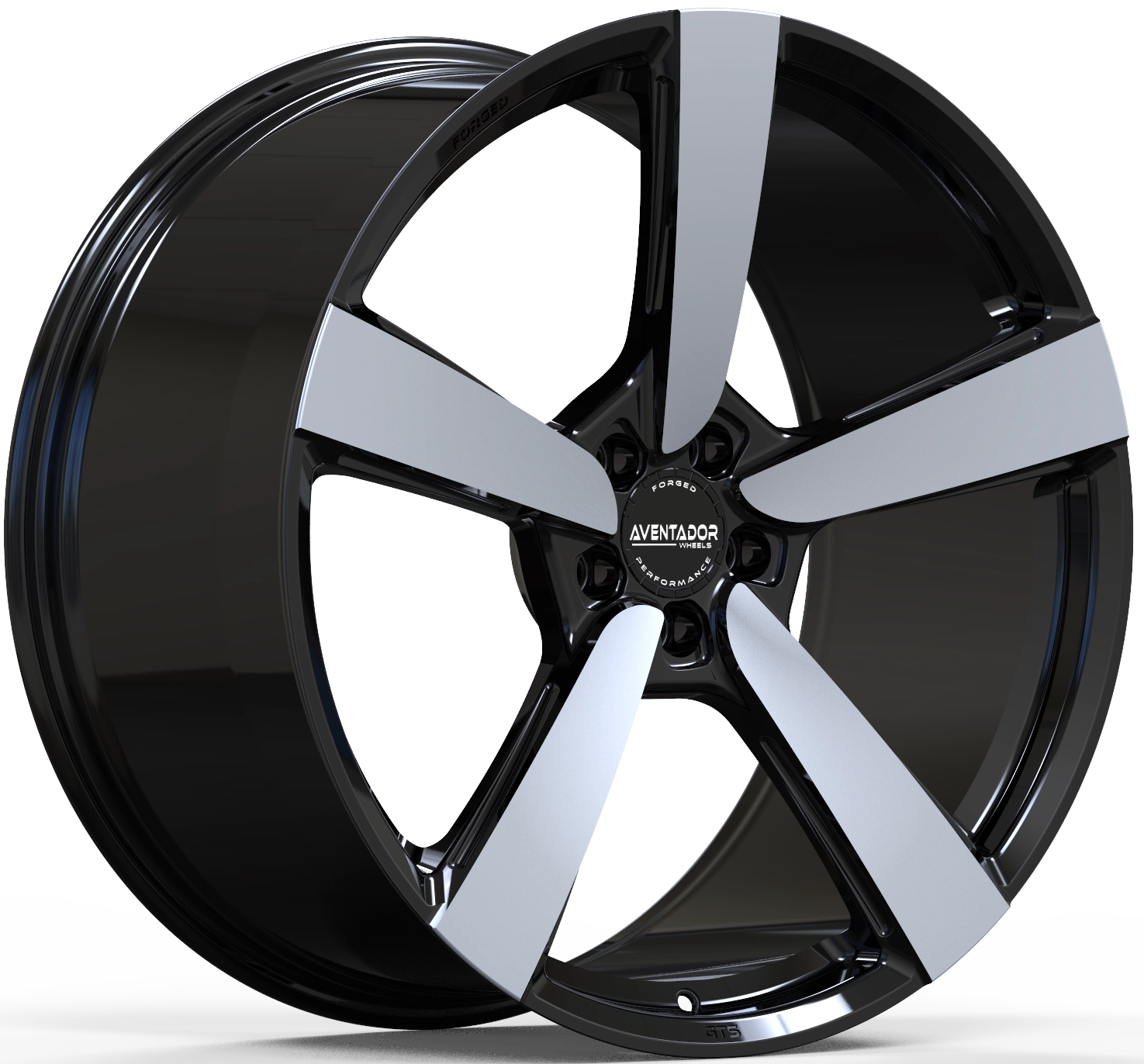 Aventador Wheels Forged GTS Black Gloss Polished