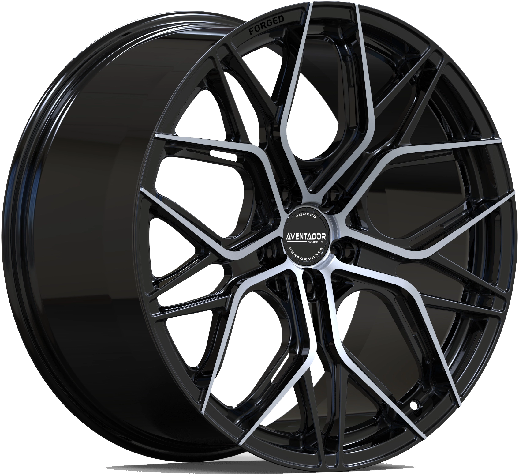 Aventador Wheels Forged Limitless Black Gloss Polished