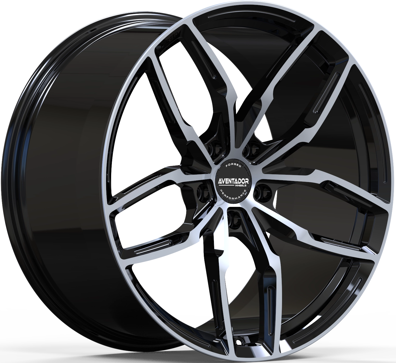 Aventador Wheels Forged Nova Black Gloss Polished