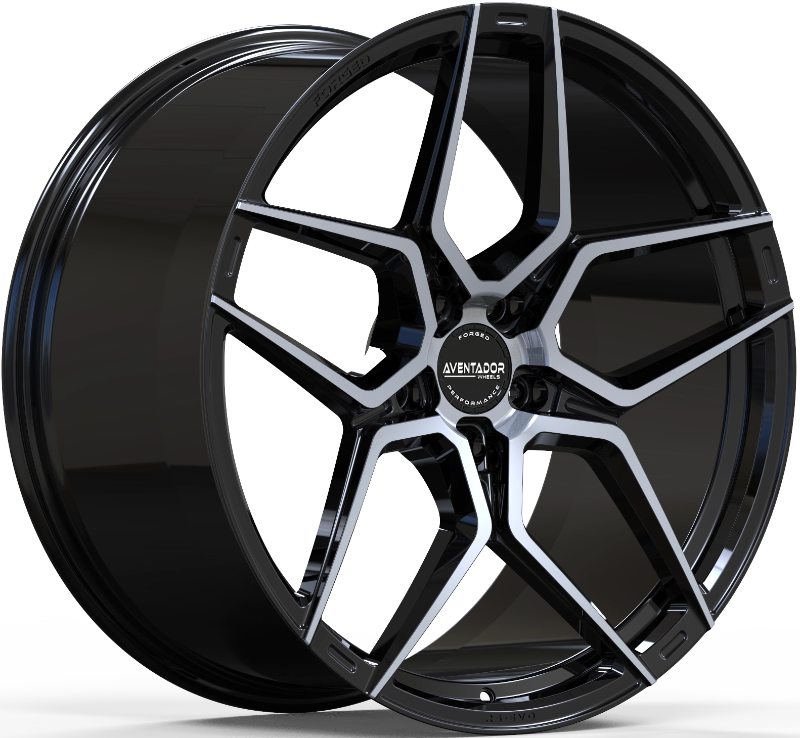 Aventador Wheels Forged RS Evo Black Gloss Polished