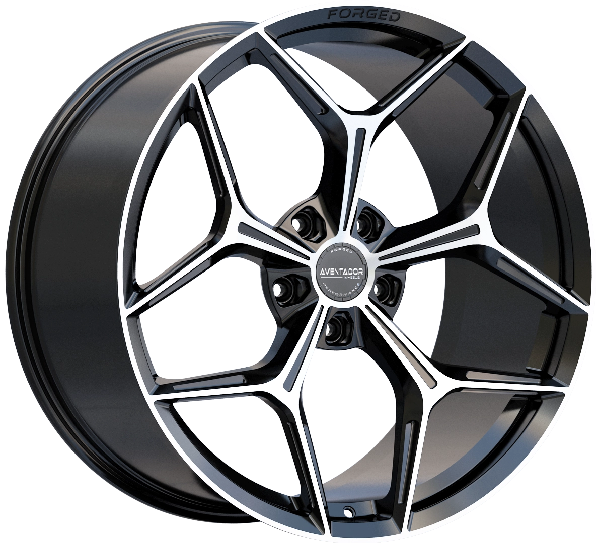 BMW 5-serie (G30,G31) från 2016-2026 - Hybrid Forged Stealth Gloss Black Staggered 20" Fälgset