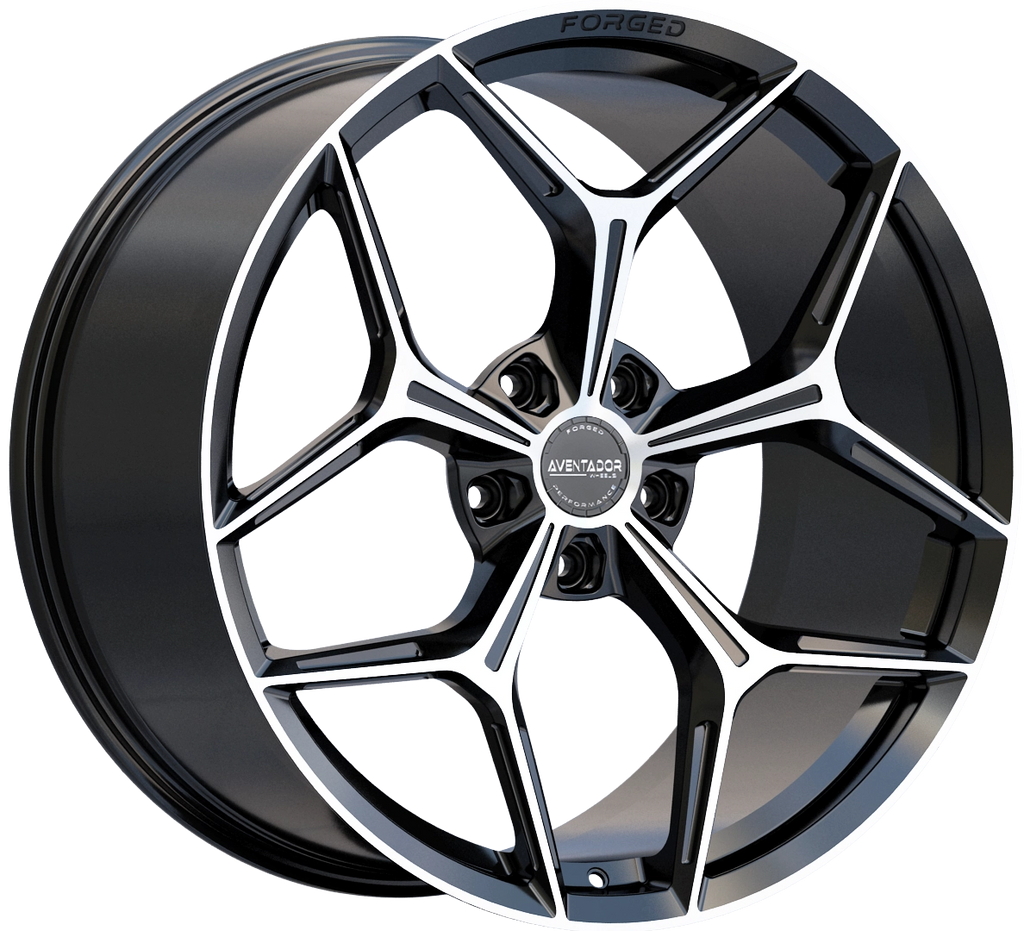 BMW 5-serie (G30,G31) från 2016-2026 - Hybrid Forged Stealth Gloss Black Staggered 20" Fälgset