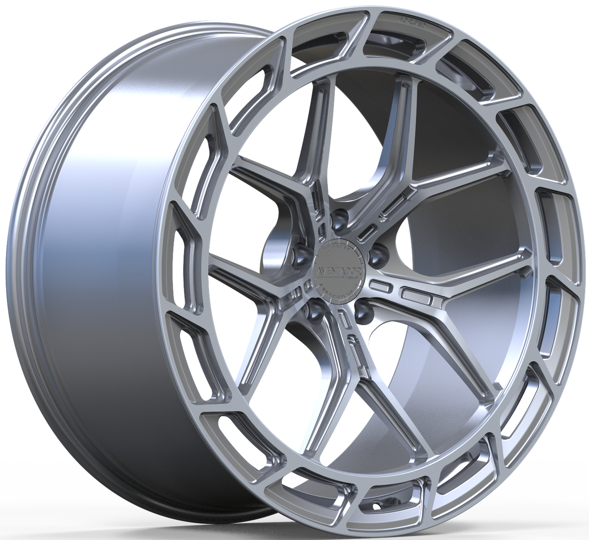 Aventador Wheels Forged Apex Edge Gloss Satin Silver
