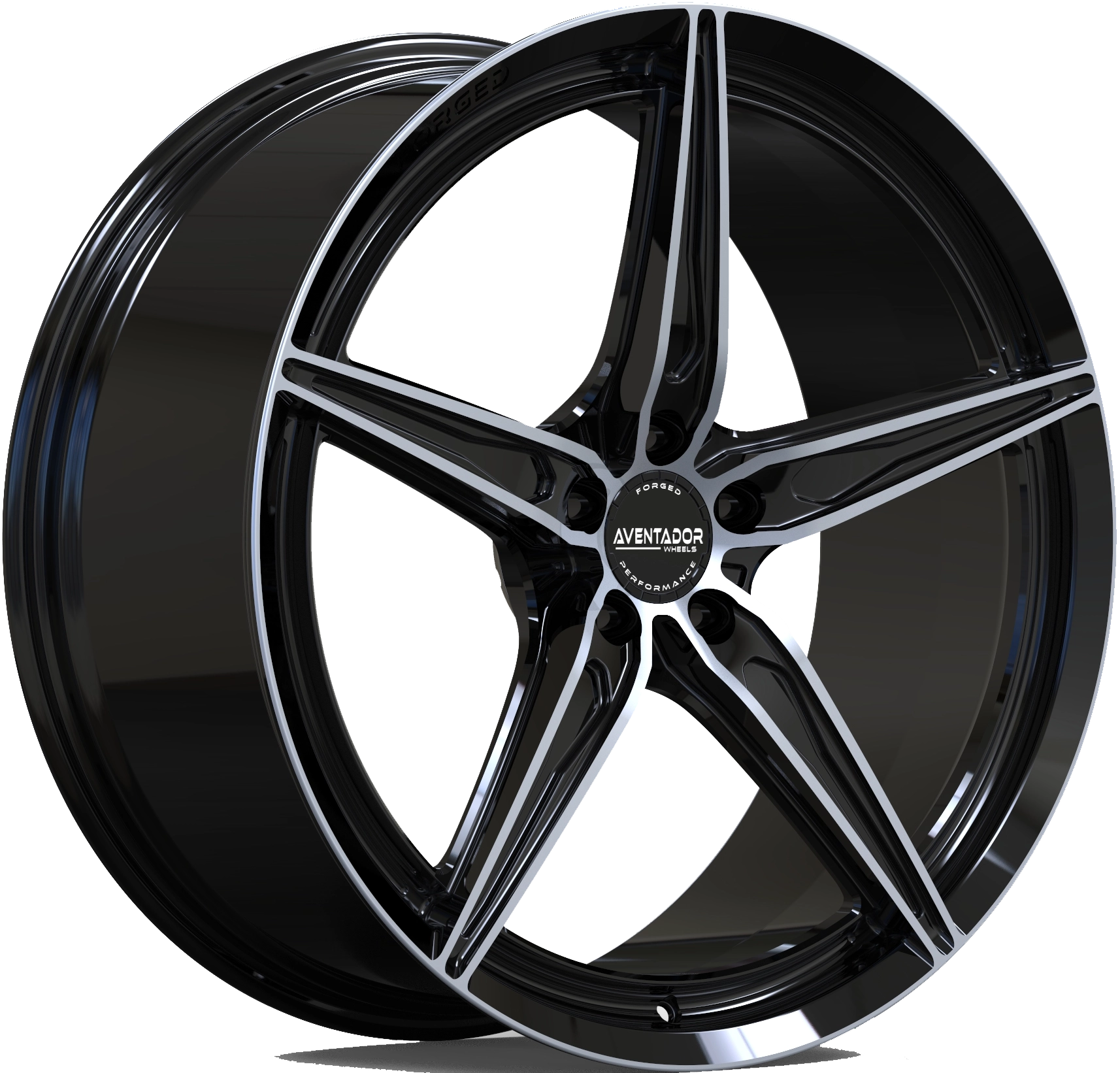 Aventador Wheels Forged Starlight Black Gloss Polished
