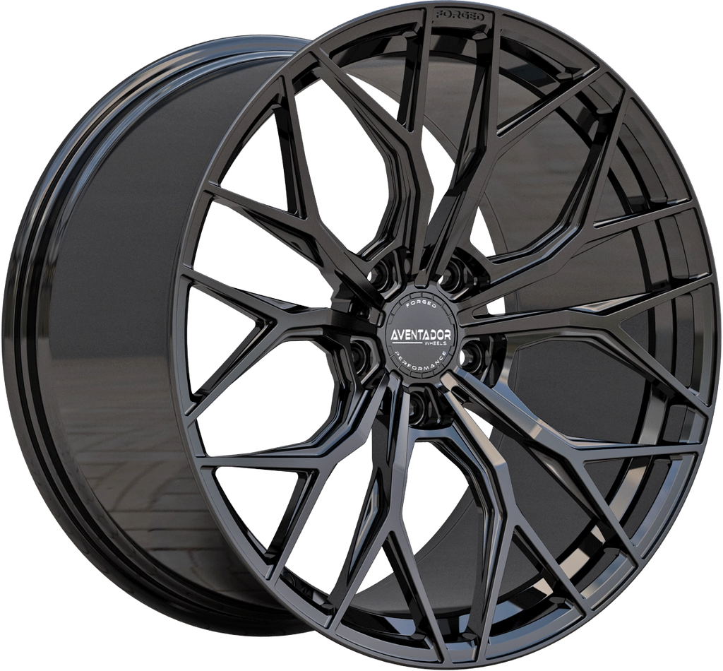 BMW 5-serie (G30,G31) från 2016-2026 - Hybrid Forged Stealth Gloss Black Staggered 20" Fälgset