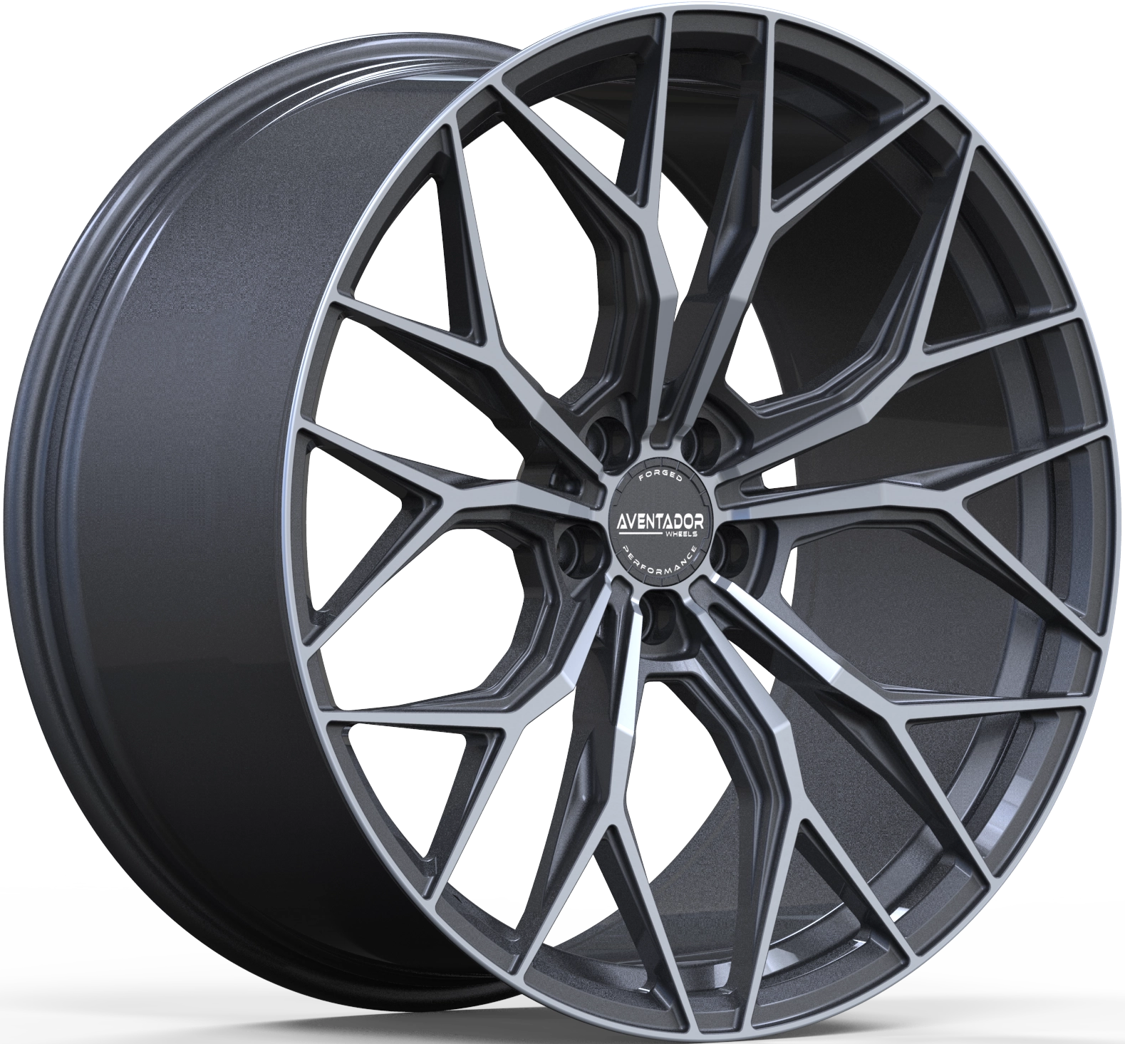 Aventador Wheels Forged Stealth Carbon Gloss Polished