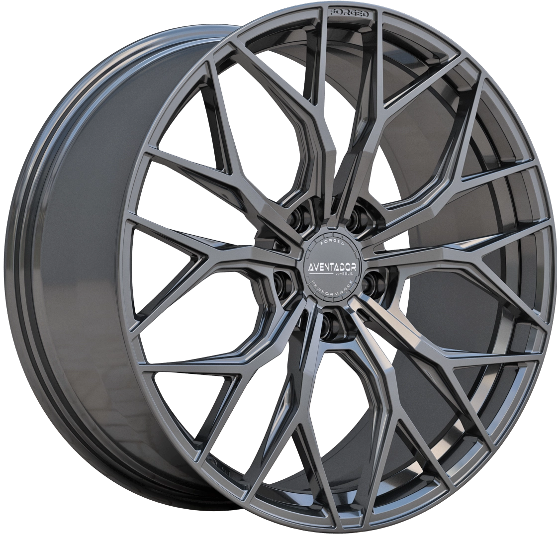BMW 5 Series (G30,G31) from 2016-2026 - Hybrid Forged Stealth Gloss Black Staggered 20" Wheelset