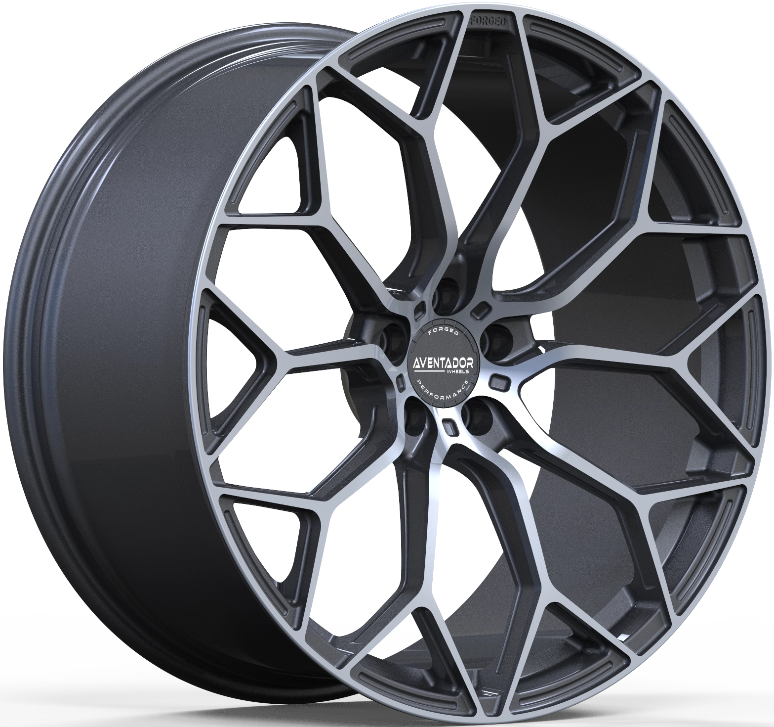 Aventador Wheels Forged Titan Carbon Gloss Polished