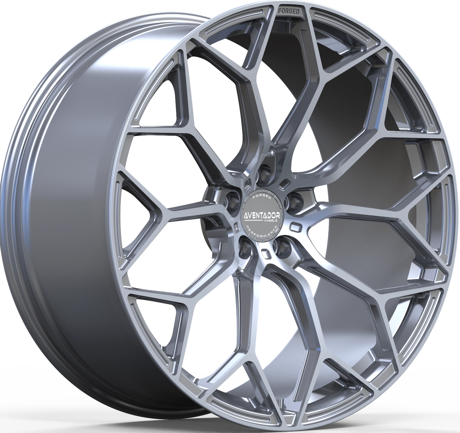 Aventador Wheels Forged Titan Gloss Satin Silver