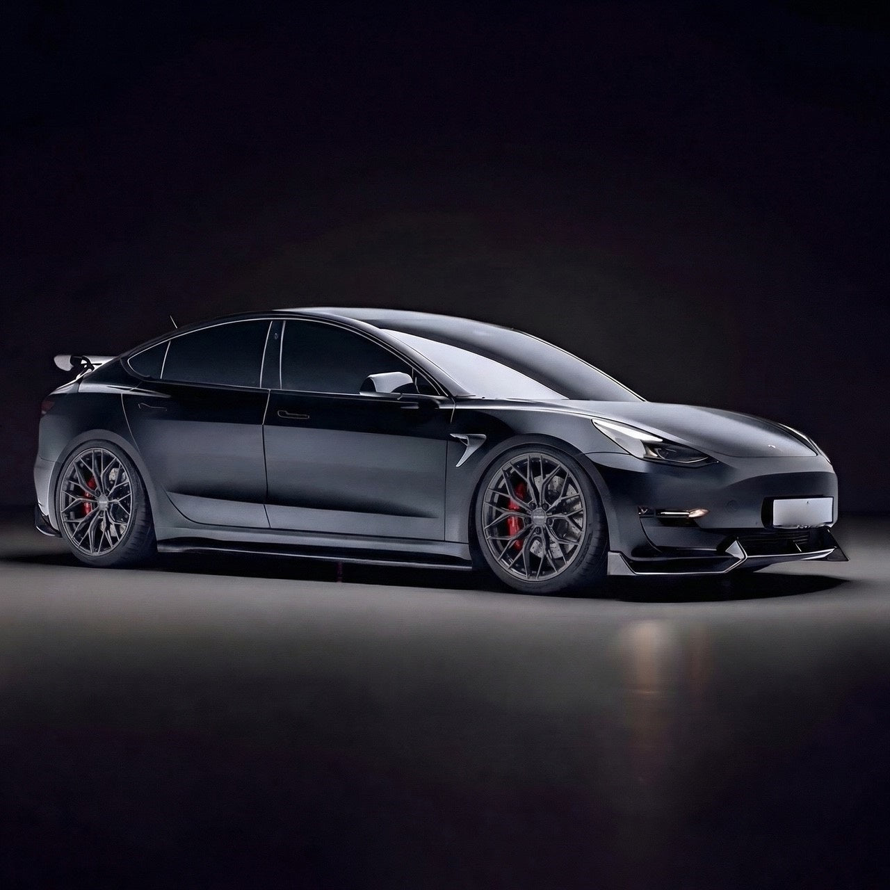Tesla Model Y (passar alla) - Hybrid Forged Stealth Gloss Carbon 20" Staggered Fälgsats