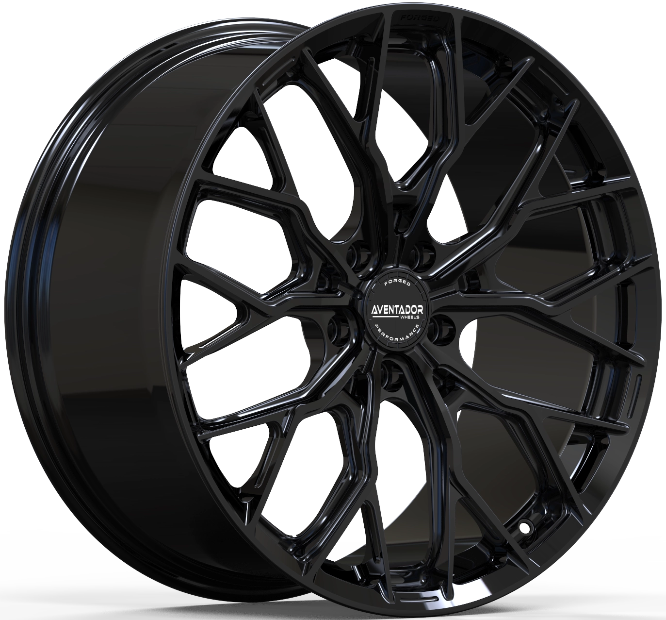 Aventador Hjul Forged Ghost Gloss Sort