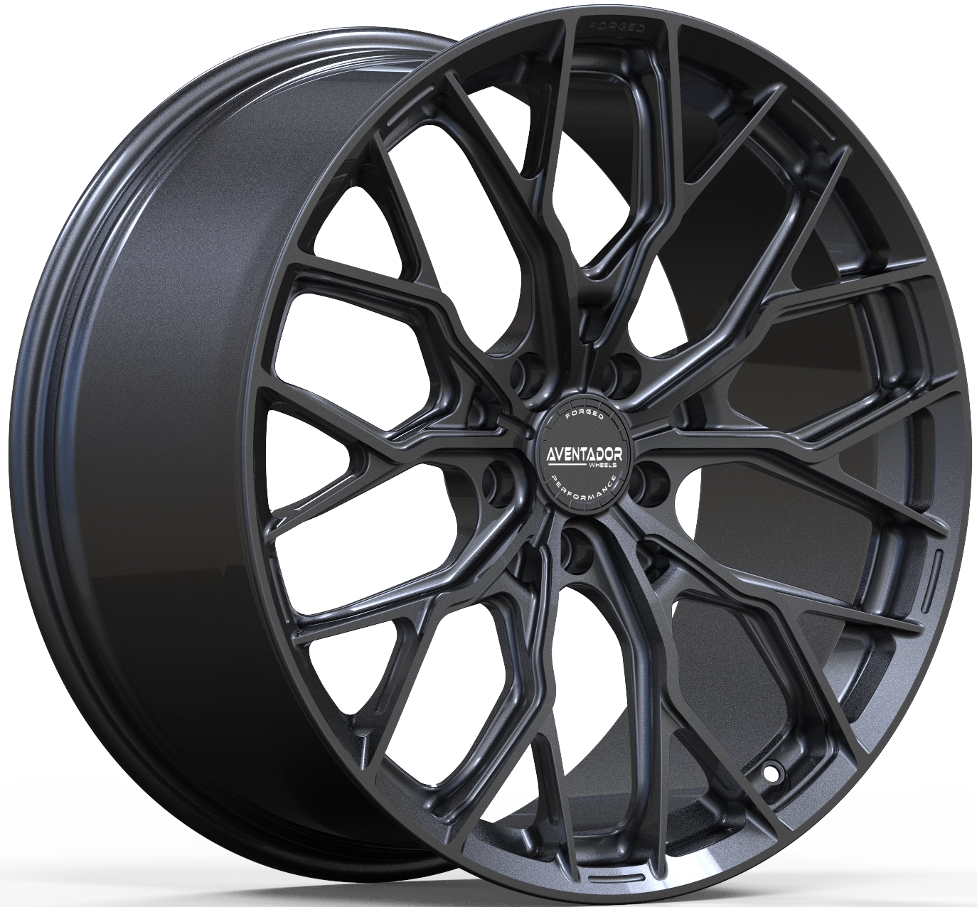 Aventador Hjul Forged Ghost Carbon Gloss Mørk